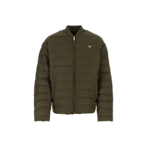 PRADA SS24 Куртки и Пальто Мужской Армейский Зеленый