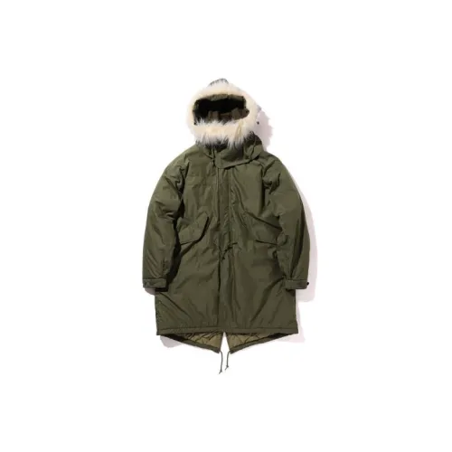 BEAMS PARKA Пальто Мужское Оливково-зеленый