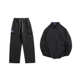 Чёрные штаны + чёрная рубашка