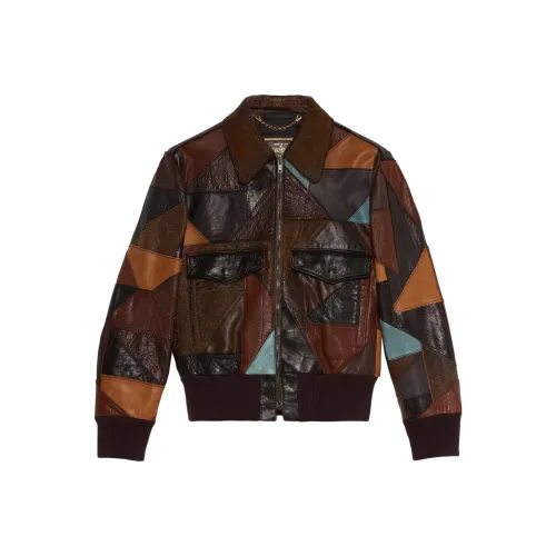 GUCCI Многоцветный Мужской Кожаные куртки