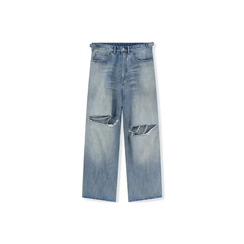 BONELESS 2023 SPRING SUMMER Джинсы Унисекс Синий