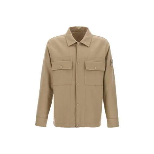 Stone Island Куртки и Пальто Мужской Бежевый