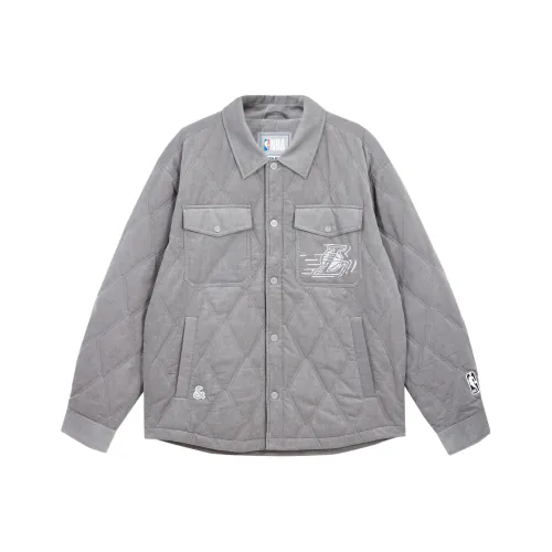 JACK JONES· X NBA Хлопковый пуховик Мужской Серый Малиновый