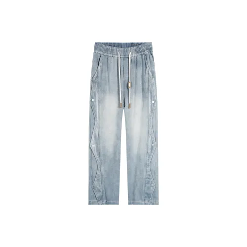 ALL IN Небесно-голубой Унисекс Джинсы