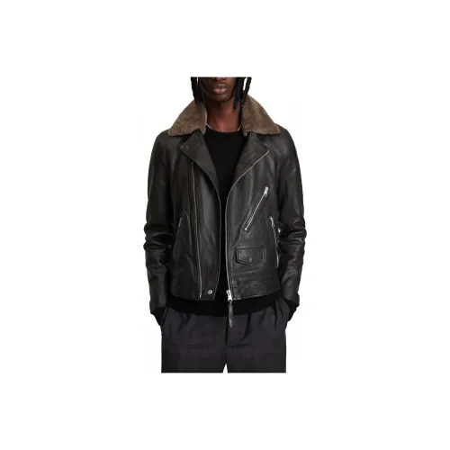 ALLSAINTS Черные Мужские Кожаные Куртки