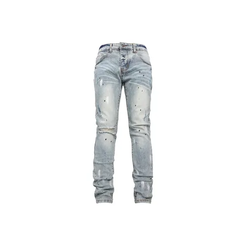 SOUTHTEENAGER Джинсы Мужские Светло-Синие