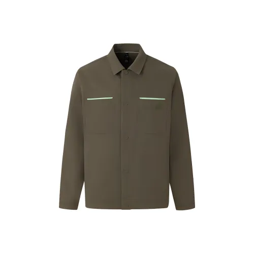 Adidas Business Casual Ткани вязаные Куртка Куртки Пальто Мужской Слоистый Оливково-зеленый