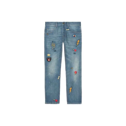 GUCCI Blue Men's Jeans GUCCI Синий Мужские Джинсы