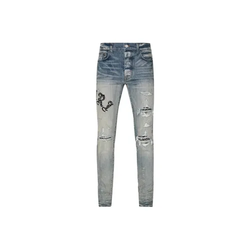 AMIRI Men's Blue Jeans AMIRI Мужские синие джинсы