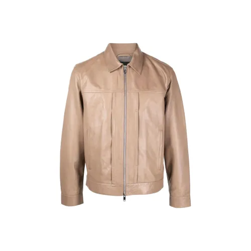 THEORY Хаки Мужские Кожаные Куртки