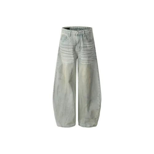 STRUCKCOOL Джинсы Унисекс Dirty Dyed Blue