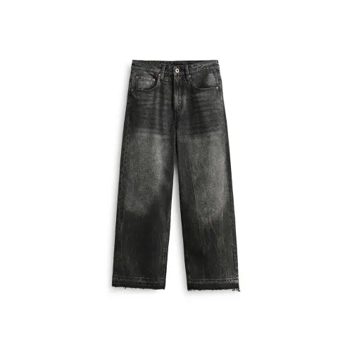 ZENGZHI Джинсы Унисекс Dirty Черный