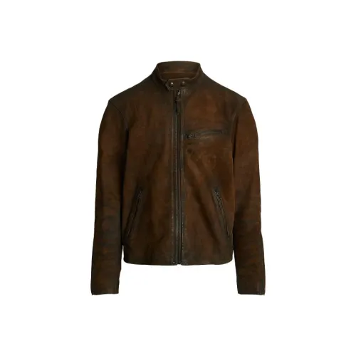 Polo Ralph Lauren SS24 Кожа Куртка Мужская Коричневая