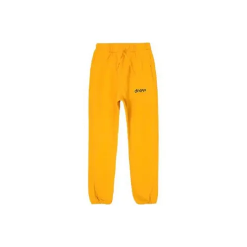 Drew House Letter Logo Series Желтые Унисекс Вязаные Тренировочные Брюки