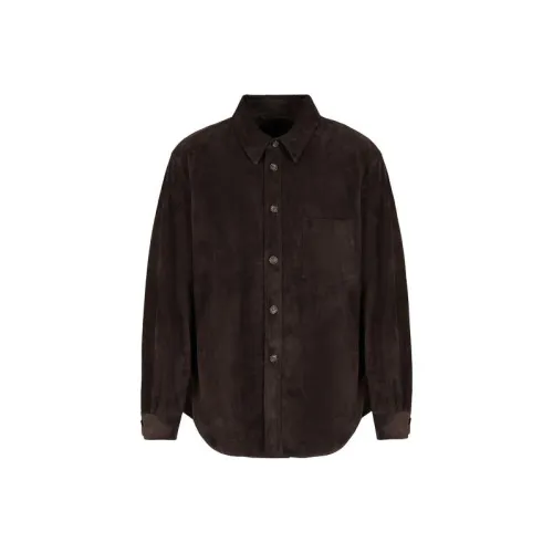 EMPORIO ARMANI Кожа Куртка Мужская Коричневая