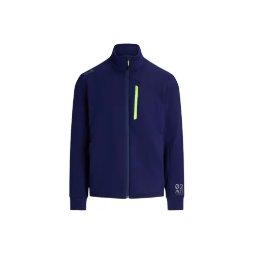 Polo Ralph Lauren Эластичный Флис Mockneck Куртка Куртки Пальто Мужской Морской Синий