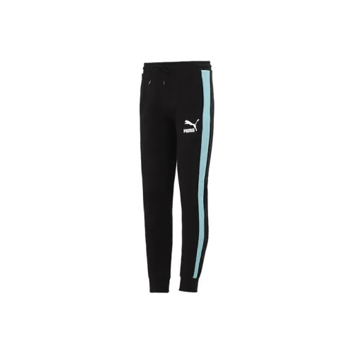 PUMA T7 Вязаные Спортивные Штаны Мужские Черные