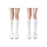 [2 пачки] Молочно-белые носки до икры *1 - отбеленные носки до икры *1