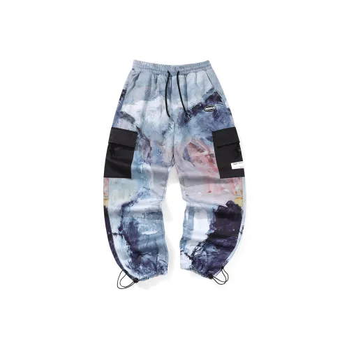 XXGOGO Штаны с манжетами Повседневные брюки Унисекс Синий