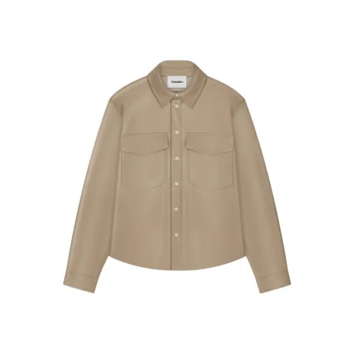 NANUSHKA Кожа Куртка Мужская Коричневая