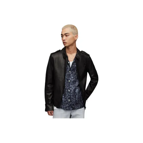 ALLSAINTS Черные Мужские Кожаные Куртки