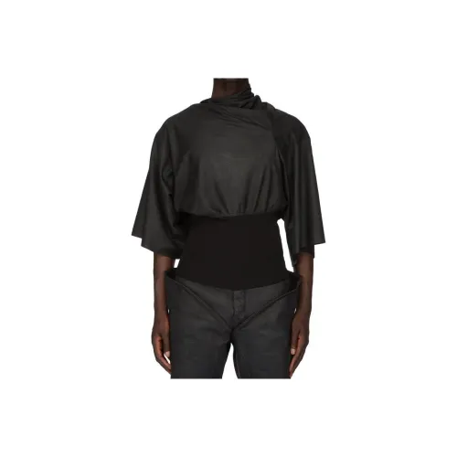 RICK OWENS совместный бренд RO SS24 кожаная куртка мужская черная