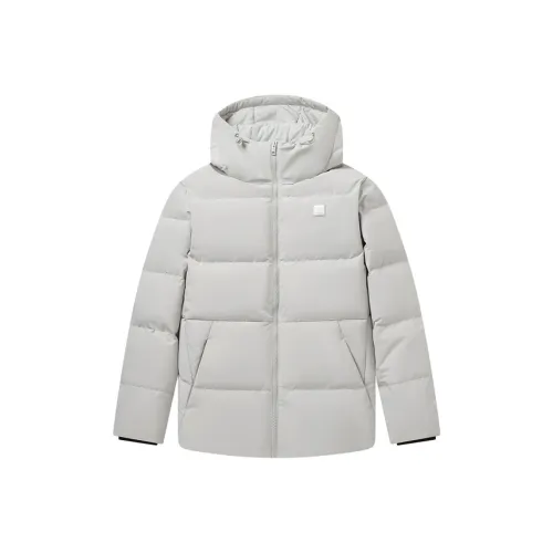 PEAK Пуховик Мужской Светло-Серебристый Серый