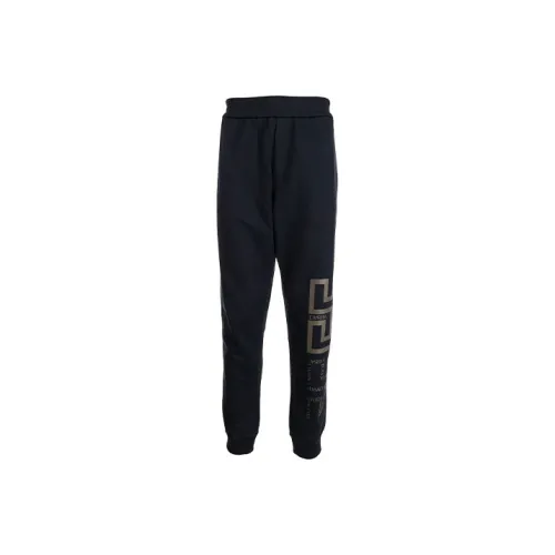 VERSACE Вязаные тренировочные брюки мужские темно-синий