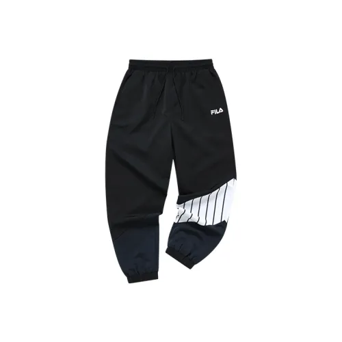 FILA FUSION Вязаные тренировочные брюки мужские темно-черный