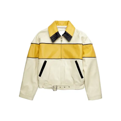 DIESEL Бежевый Мужская Кожаная Куртка