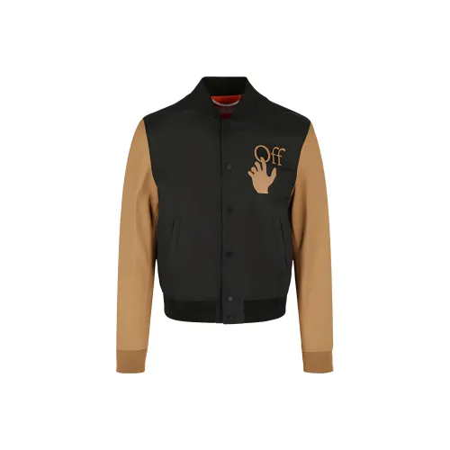 Off Белый Куртки и Пальто Мужской Черный