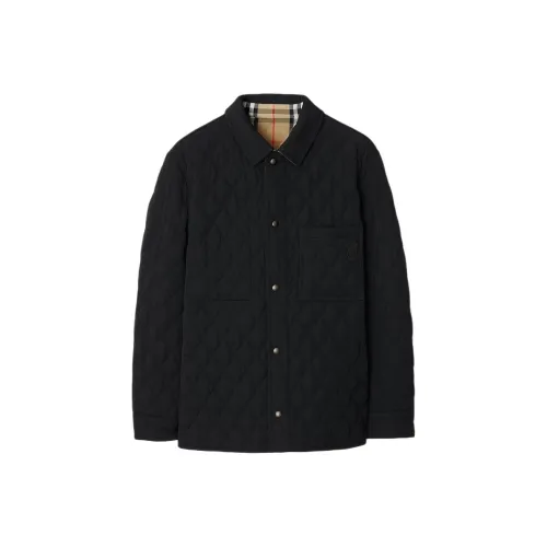 Burberry SS24 Хлопковый пуховик Мужской Черный