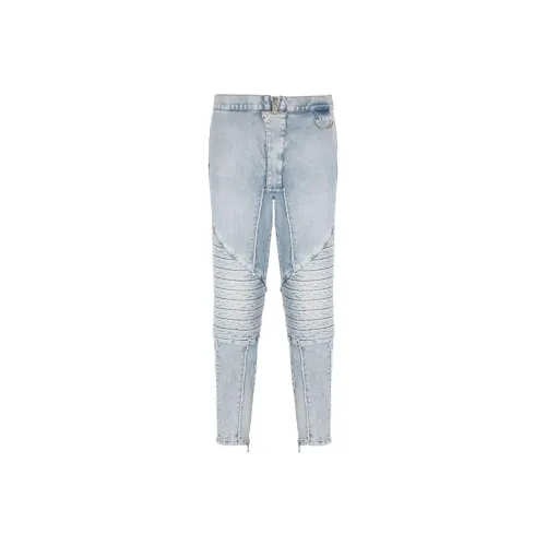 BALMAIN Светло-синие мужские джинсы