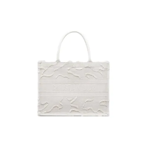 DIOR BookTote Холщовая Сумка Tote Сумка Сумка для покупок Маленькая Сумка Женская Белая