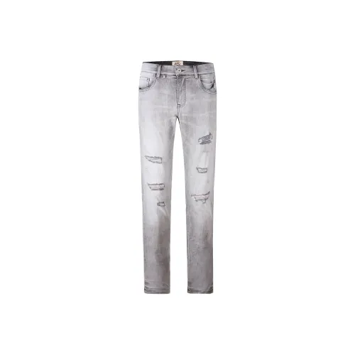 23R+ Gray Men's Jeans 23R+ Серый Мужские Джинсы