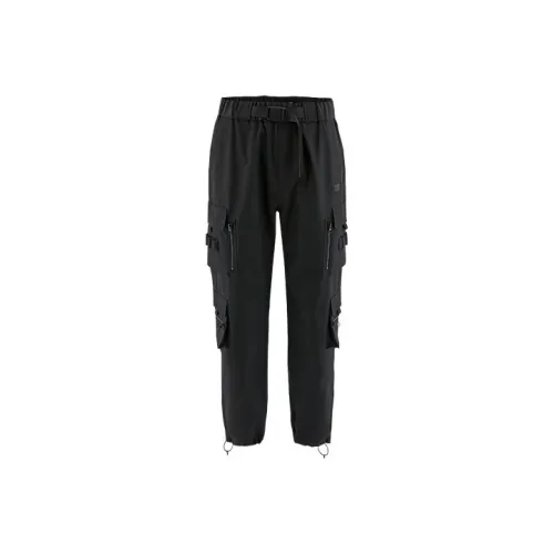 Кошка Черный Унисекс Брюки с карманами