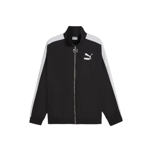 PUMA T7 Женская Oversized Track Куртка Куртки и Пальто Унисекс Черный