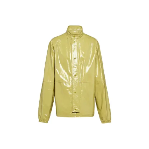 PRADA Светло-зеленый цвет травы Мужские кожаные куртки