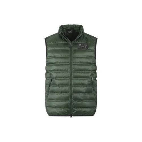 EMPORIO ARMANI EA7 SS24 Пуховик Мужской Армейский Зеленый