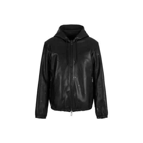 EMPORIO ARMANI Черные Мужские Кожаные Куртки