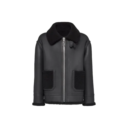 Fendi Черные Мужские Кожаные Куртки