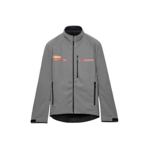 PRADA SS25 Куртки и Пальто Мужской Серый