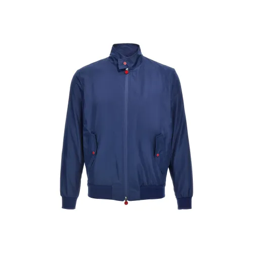 KITON Мужские синие куртки