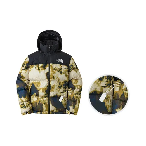 THE NORTH FACE 1996 Collection Куртки Пальто Мужской Midnight Бензиновый Отбеленный Краситель Принт Черный