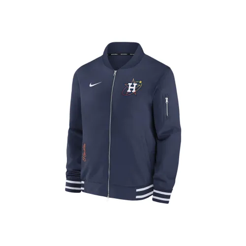nike Houston Astros Аутентичная Коллекция Городской Connect Game Time Куртки и Пальто Мужской Морской Синий