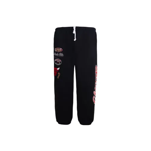 Mitchell Ness Черные Мужские Вязаные Тренировочные Штаны