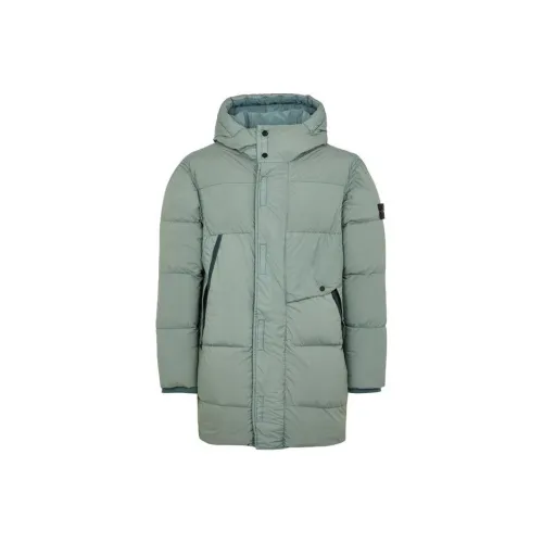 STONE ISLAND GARMENT DYED Crinkle Reps Переработанный нейлон Пуховики и зимние пальто Мужской шалфейно-зеленый