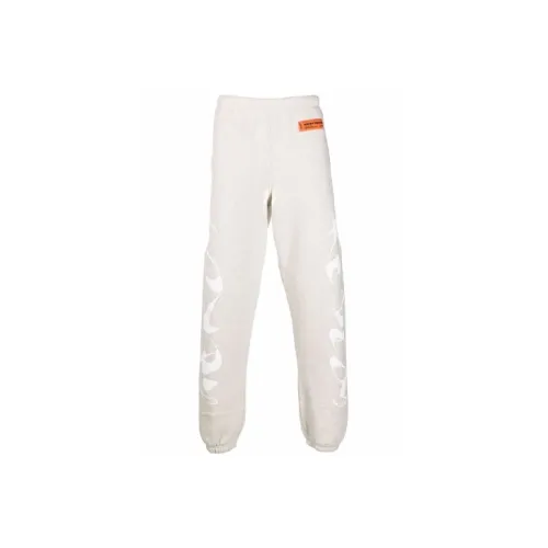 HERON PRESTON Серый Белый Мужские Вязаные Спортивные Штаны