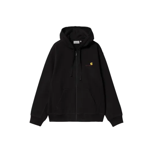 Carhartt WIP SS24 С капюшоном American Script Куртка Куртки Пальто Мужской Черный