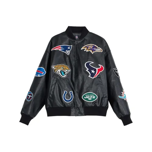 NFL Черные Унисекс Кожаные Куртки
